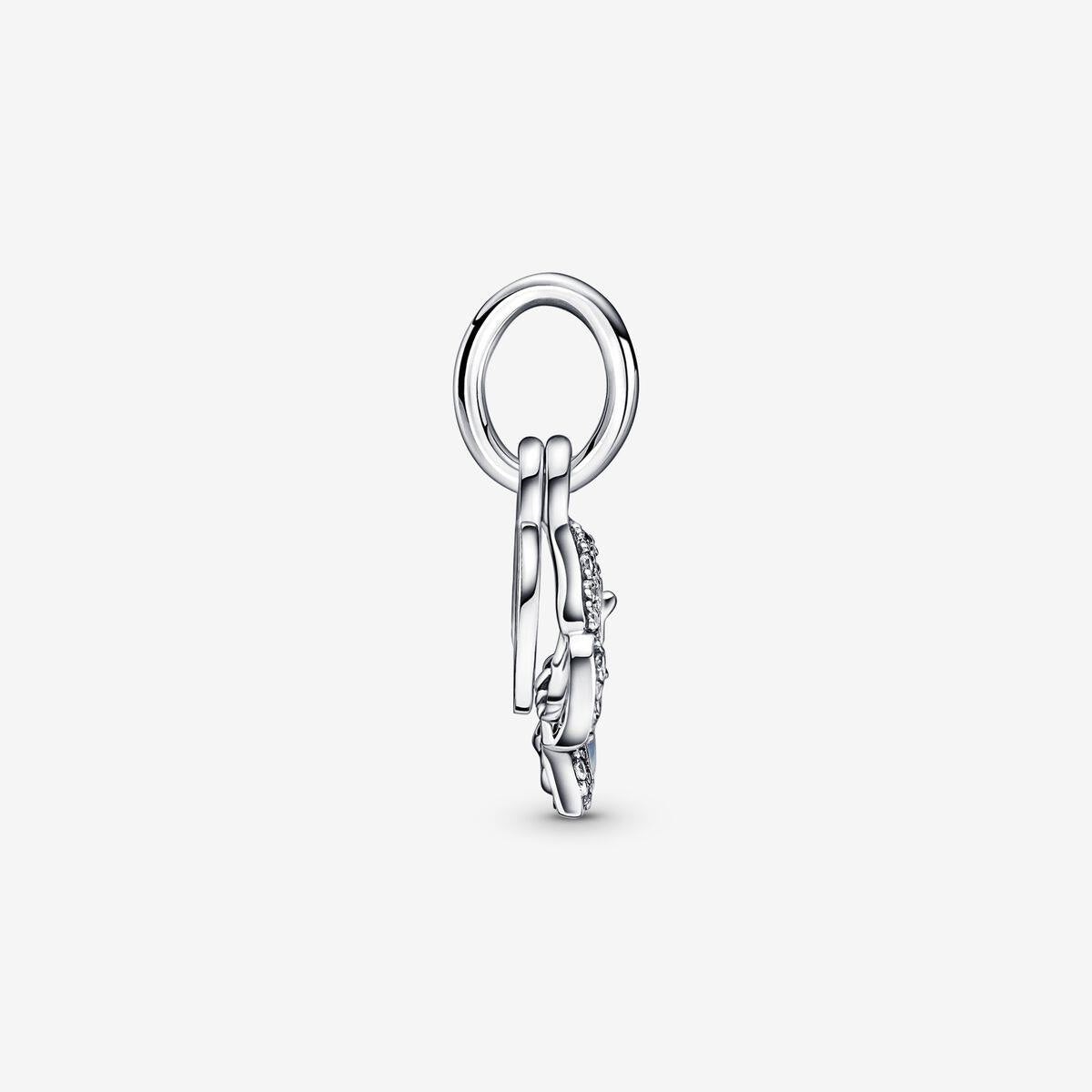 Pandora Blue Butterfly & Quote Double Dangle Charm Pandora Blue Butterfly & Quote Double Dangle Charm